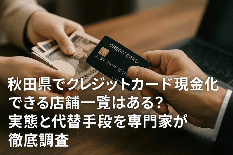 秋田県でクレジットカード現金化できる店舗一覧はある？実態と代替手段を専門家が徹底調査